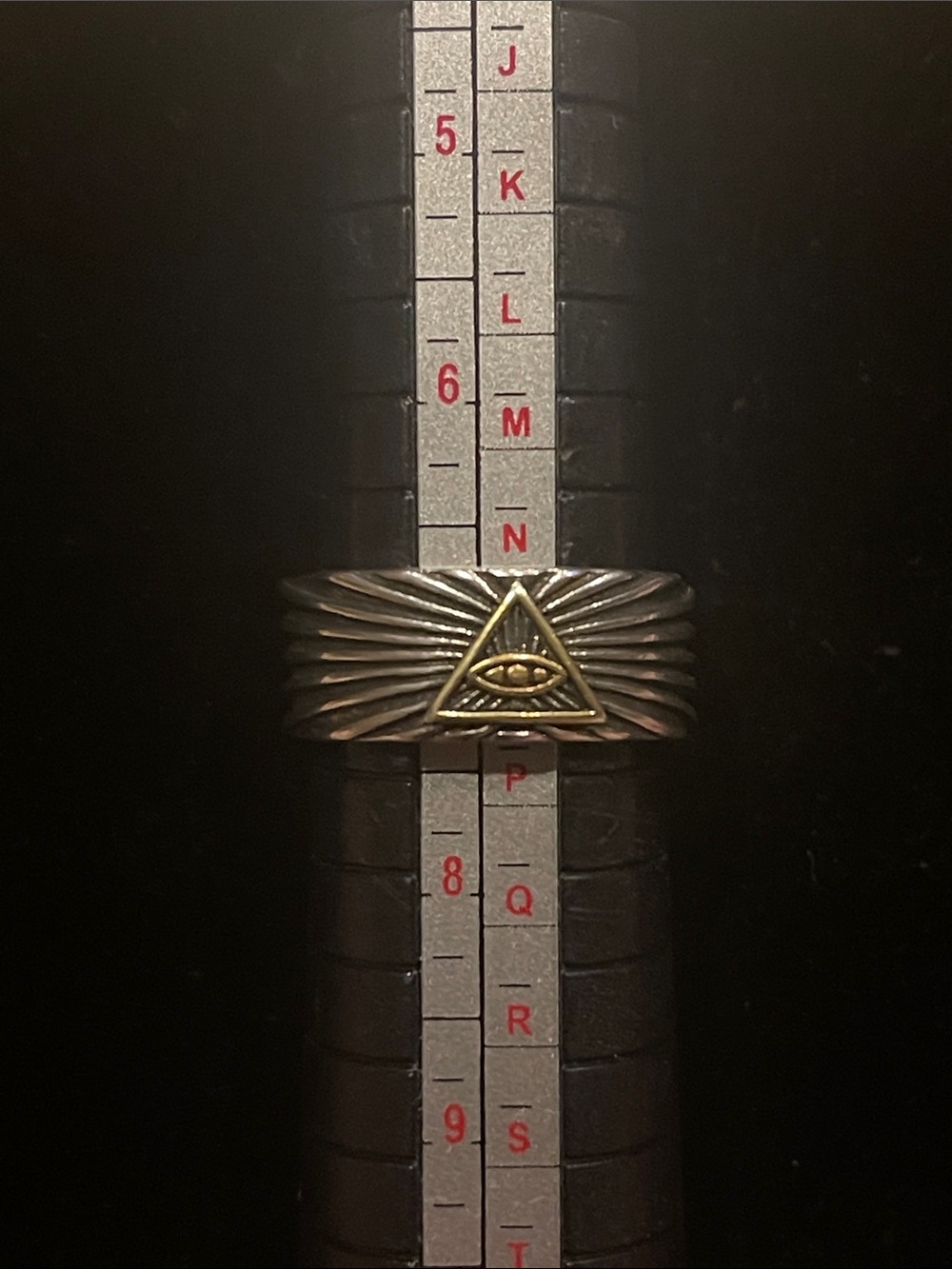 All-Seeing Eye Two-Tone unisex adjustable 925 Ring - Silver and Gold